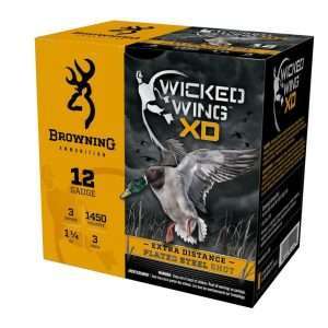 Browning Wicked Wing XD Waterfowl 12GAx3″ 1-1/4oz #BB 1450 FPS 25Rnds — The Gun Dealer