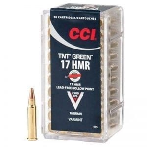 CCI TNT Green 17 HMR Lead Free 16gr 2500 FPS 50 Rnds — The Gun Dealer