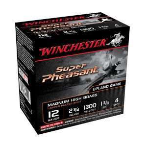 Winchester Super Pheasant 12GAx2-3/4″ 1-3/8oz #4 1300 FPS 25 Rnds — The Gun Dealer