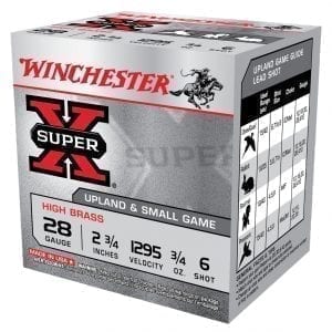 Winchester Super X 28GAx2-3/4″ 3/4 oz 1295 FPS #5 25 Rnds — The Gun Dealer