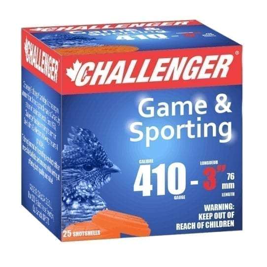 Challenger Game & Sporting .410×3″ 11/16oz #4 Shot 25 Rds — The Gun Dealer