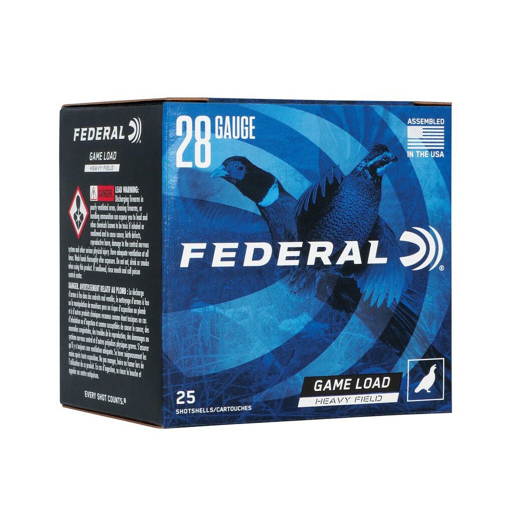 Federal Game Shok Upland Heavy Field 28GAx2-3/4" 1oz #6 1220 FPS 25 Rds