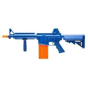 REKT OpFour CO2 Powered BLUE Foam Dart Rifle with 12-round magazine
