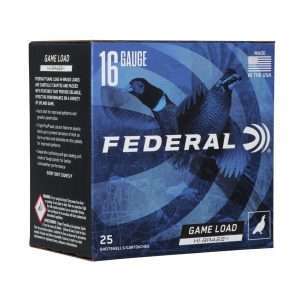 Federal Game Shok Hi-Brass 16GAx2-3/4″ 1-1/8oz #6 1295 FPS 25 Rnds — The Gun Dealer