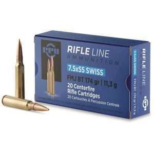 PPU 7.5X55 SWISS FMJ BT 174gr 20 Rnds — The Gun Dealer