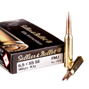 Sellier & Bellot 6.5X55 Swedish – 140Gr FMJBT – 20 Rounds — The Gun Dealer