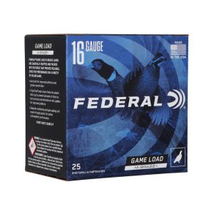 Federal Game Shok Hi-Brass 16GAx2-3/4″ 1-1/8oz #4 1295 FPS 25 Rnds — The Gun Dealer