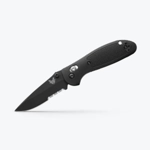 Benchmade Mini Griptilian, Black Grivory, Drop-point