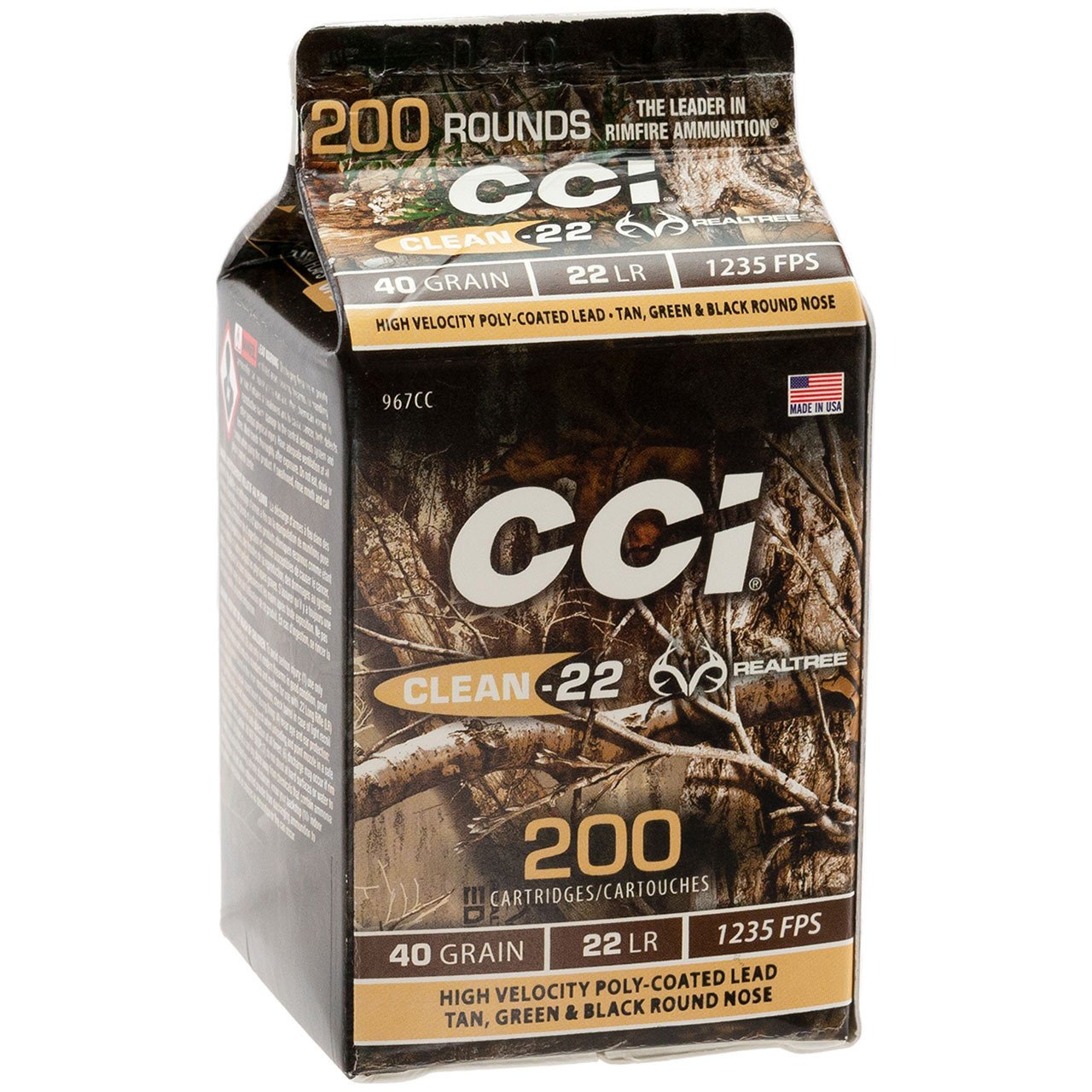 CCI Clean 22LR 40gr 1235 FPS 200 Pack