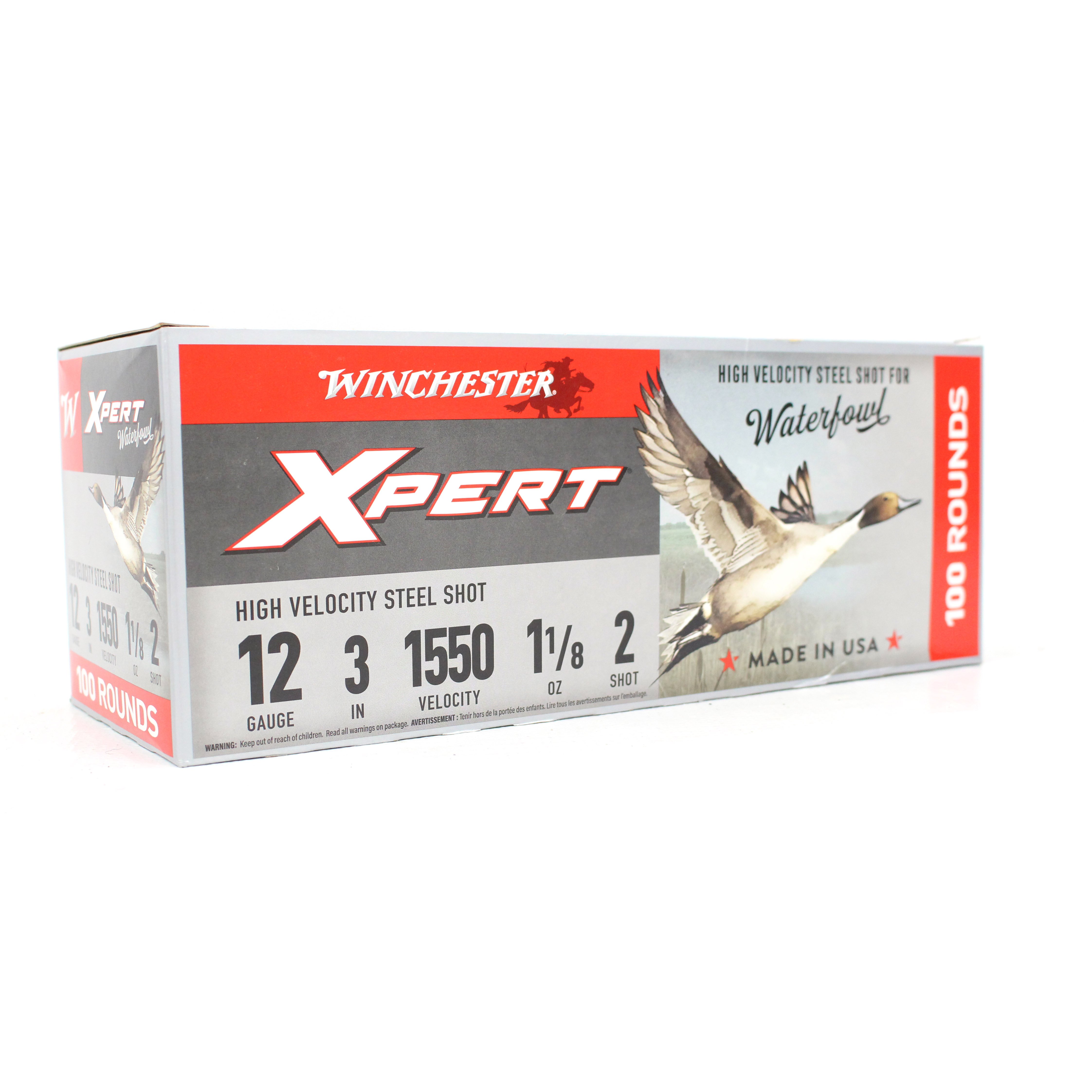 Winchester Xpert High-Velocity Steel 12GAx3" 1-1/8 oz #2 1550 FPS 100 Rnds