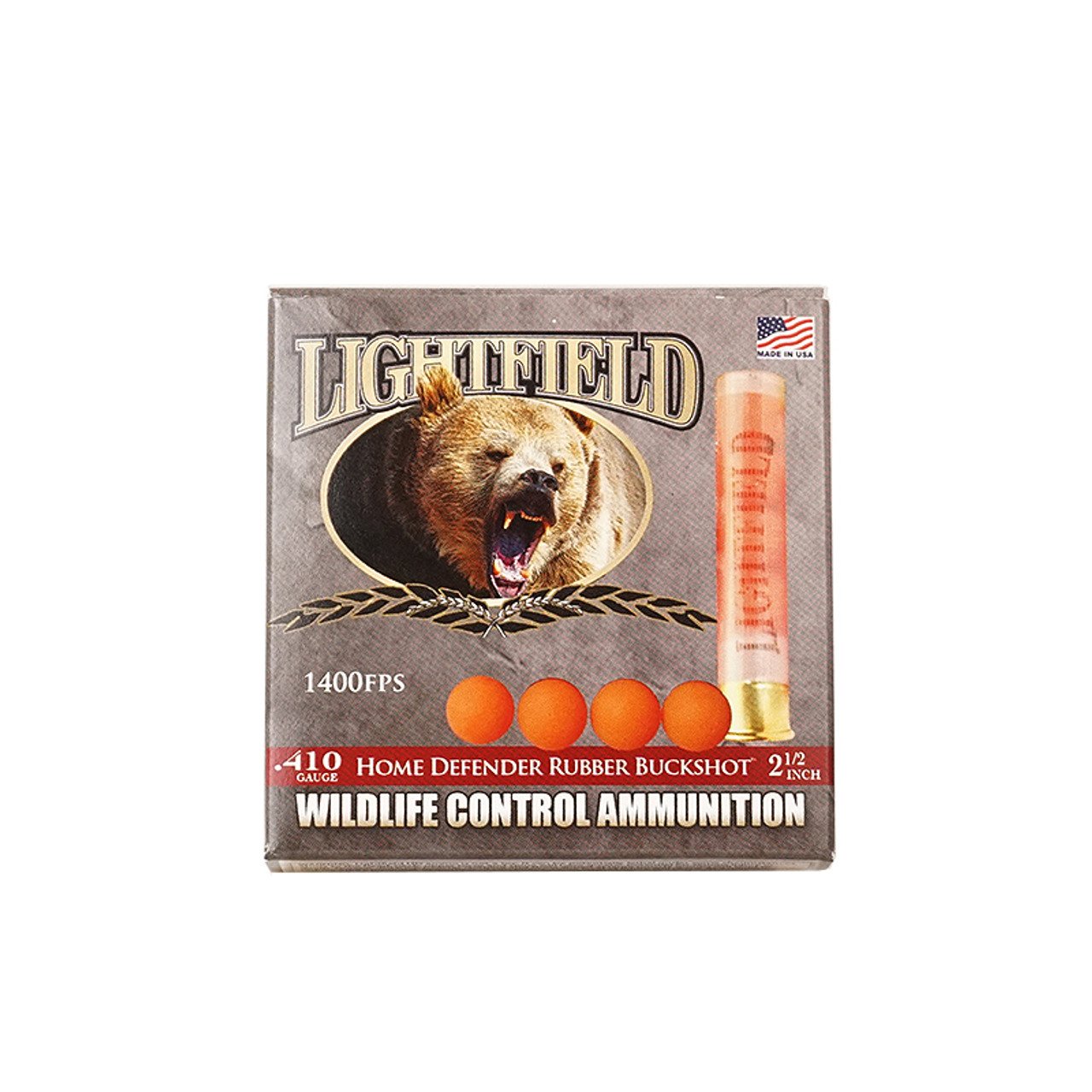 Lightfield Rubber Buckshot - .410GA, 2-1/2", Box of 5