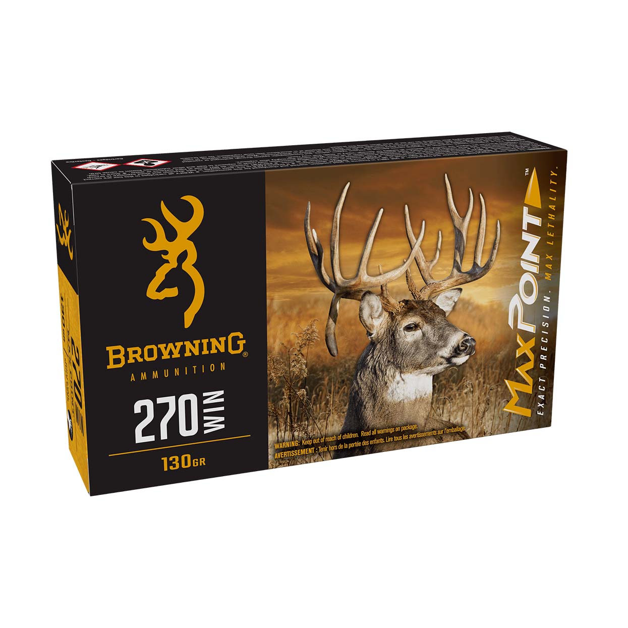 Browning Max Point 270 Win 130gr 3060 FPS 20 Rnds