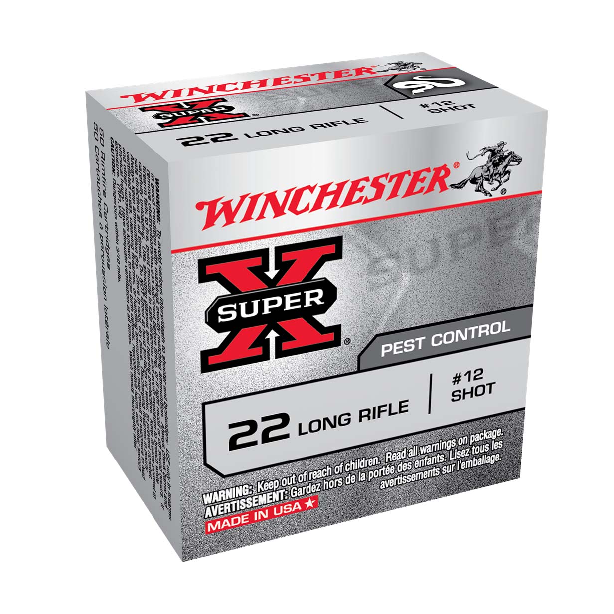 Winchester Super X Pest Control 22 LR #12 Shot 50 Rds