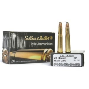 Sellier & Bellot 22 Hornet 45Gr FMJ Box of 20 — The Gun Dealer