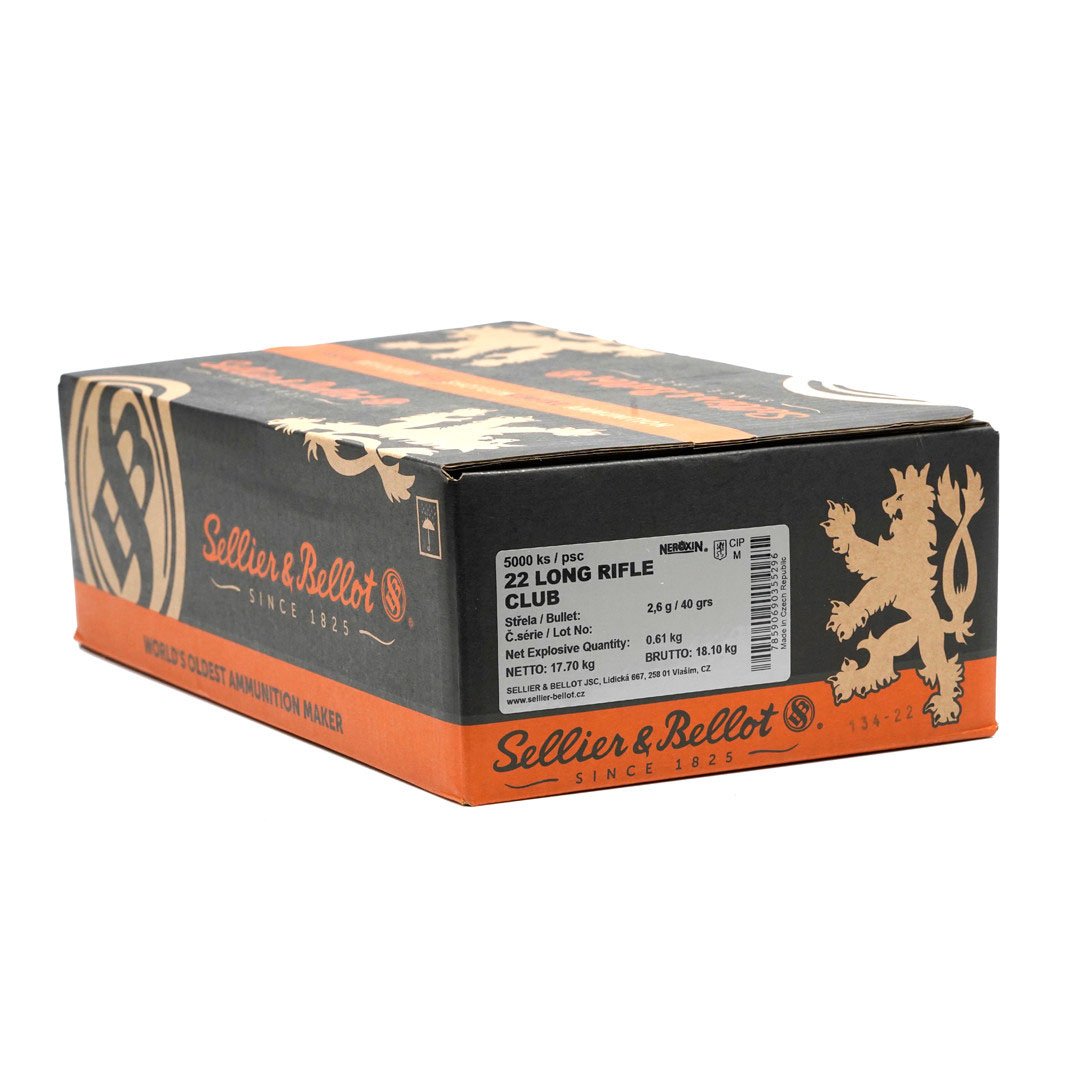 Sellier & Bellot Canadian Match Standard 22 LR 40gr 1065 FPS 5000 Rnds CASE