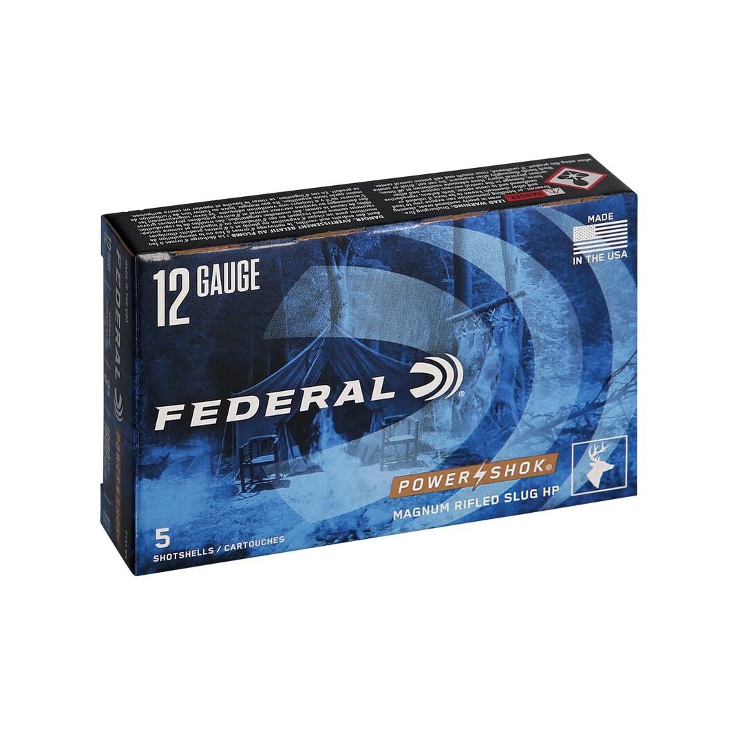 Federal Power-Shok Rifled Slug 12GAx3" 1-1/4oz 1600 FPS 5 Rnds