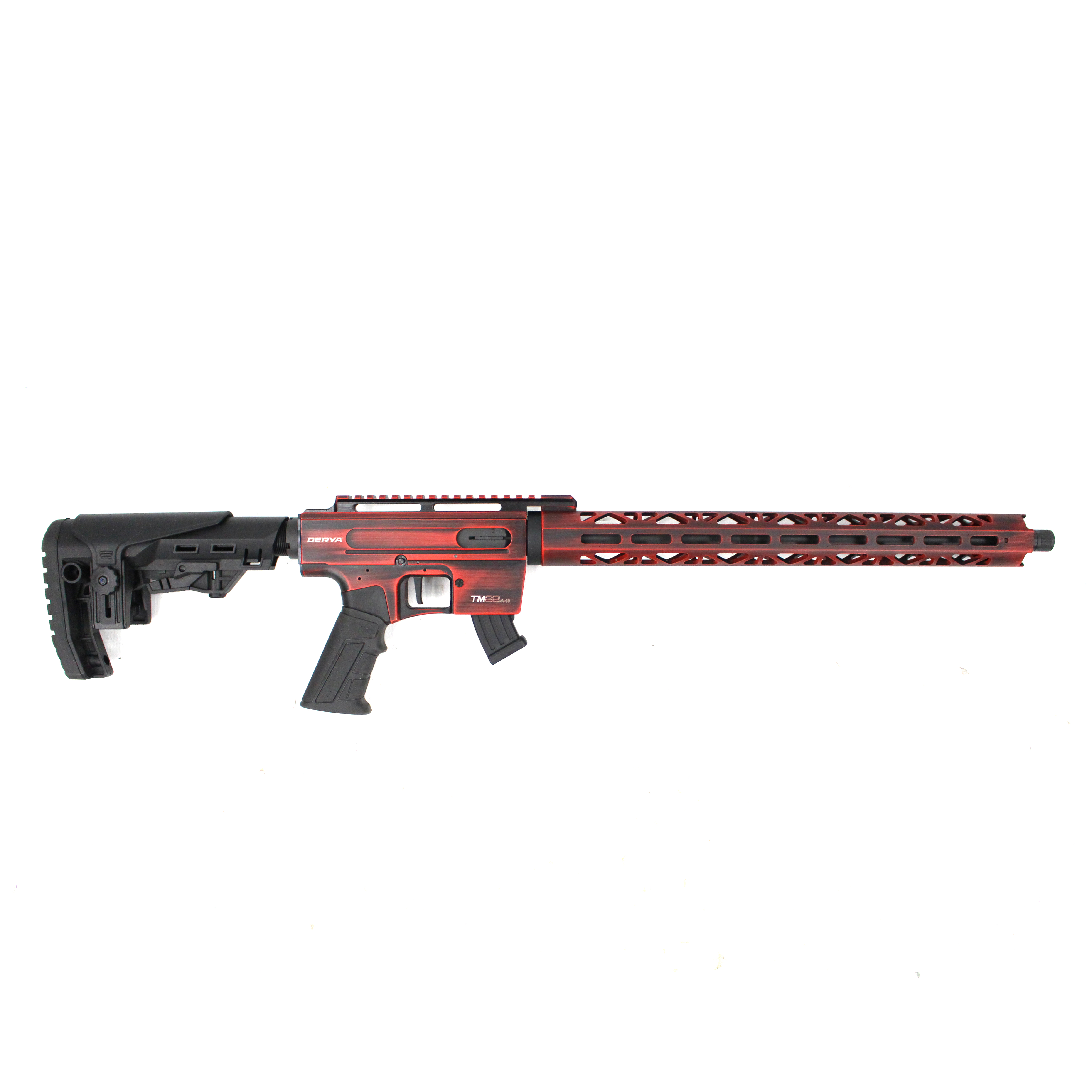 Derya TM22 Distressed Red Long Handguard 22LR 18″ bbl